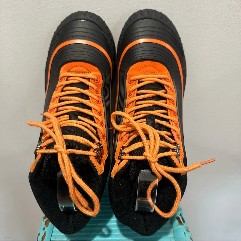 Ulogu Waterproof Lined Non Slip Winter Snow Boots Orange Black Size 39